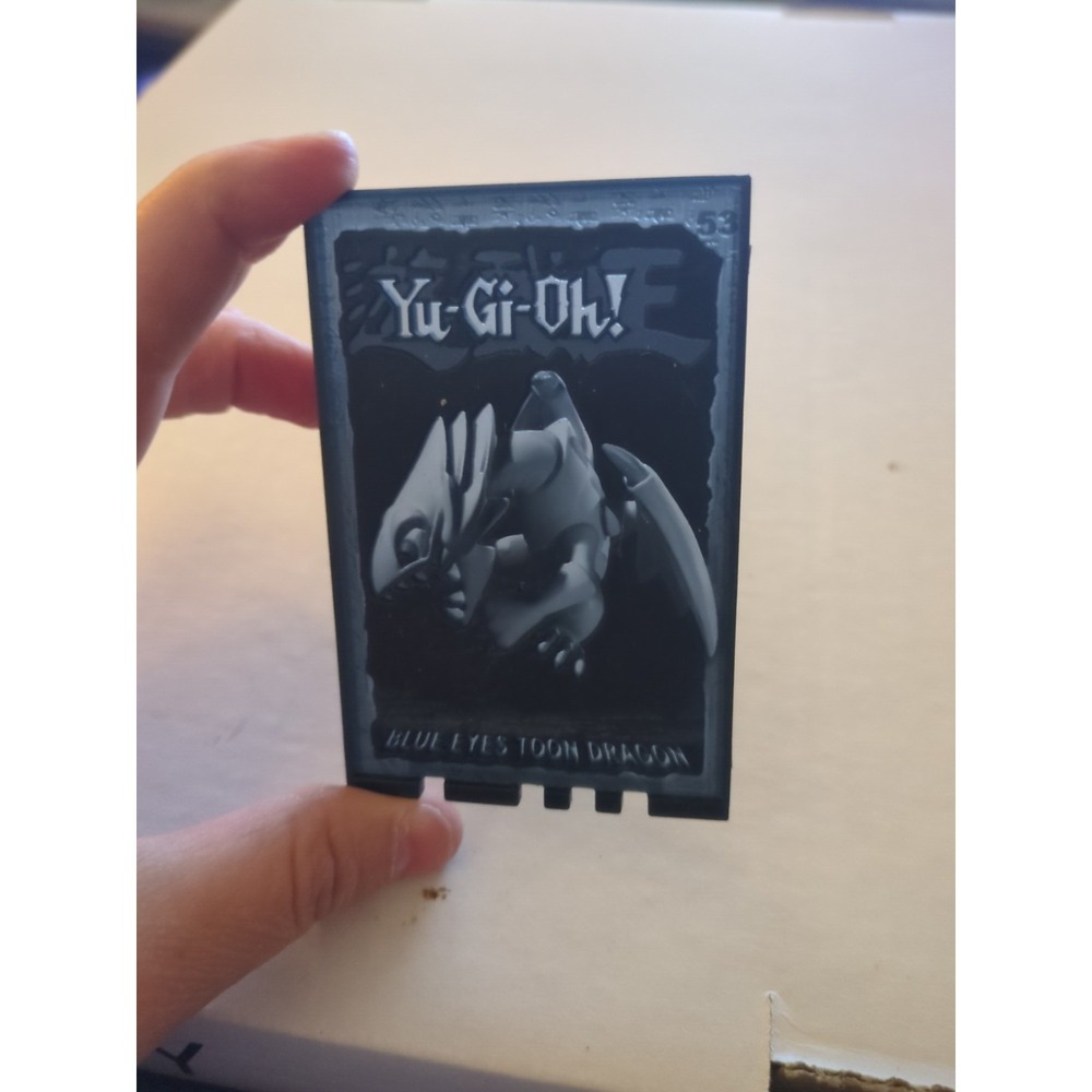 Yugioh Hard Plastic Yu-Gi-Oh! Card  Mattel #53 Black VTG TCG Anime‎ Dragon
